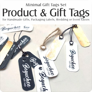 Custom Wedding Favor Tags: Minimalist Gift Tags, Personalized Cardstock