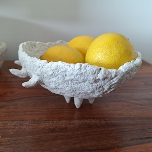Bol en papier mâché blanc