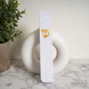 Golden Shin Mezuzah Case