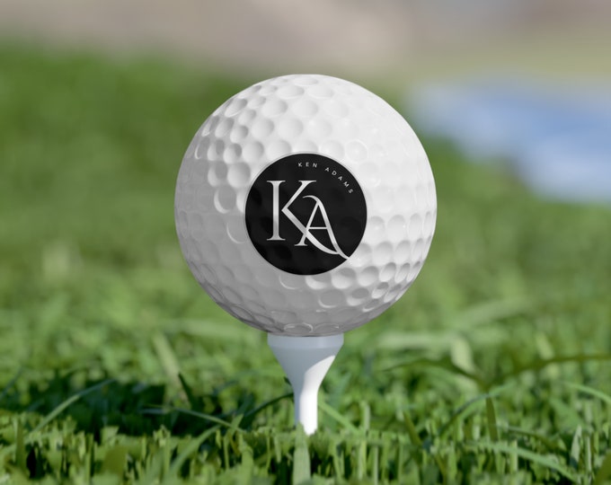 Personalized Golf Balls with Name and Initials 6 pcs - Customized Golfing Essentials