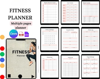 Fitness Planner | Achieve Your Health Goals Ultimate, Fitness Planner | Track Workouts & Progress.