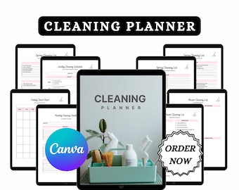 Ultimate Cleaning Planner Bundle | Editable & Printable Digital Download for Efficient Home Organization and Cleaning Schedule