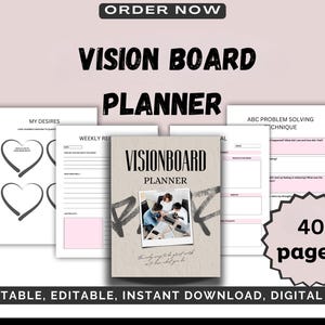 Planificador de tablero de visión / Organice sus sueños y metas Planificador de tablero de visión definitivo / Manifieste su visión. imagen 1