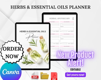 Herb & Essential Oil Planner Your Guide to Natural Wellness Holistic Herbal and Essential Oil Planner Cultivate Your Wellness Journey.