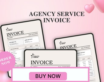 Agency Invoice Planner | Streamline Client Billing & Payments | Printable Templates Professional Invoice Organizer for Agencies
