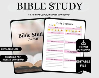 Bible Study Journal | Deepen Your Faith & Reflection Ultimate Bible Study Journal | Grow in Your Spiritual Journey.