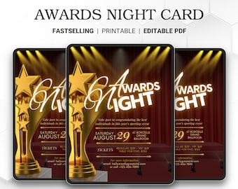 Custom Night Award Trophy | Personalized Awards for Events Elegant Night Award Plaque | Customizable Recognition Awards