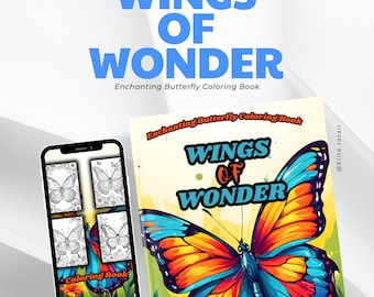 Wings of Wonder: Enchanting Butterfly Coloring Book - 30 Pages of Delicate Beauty!