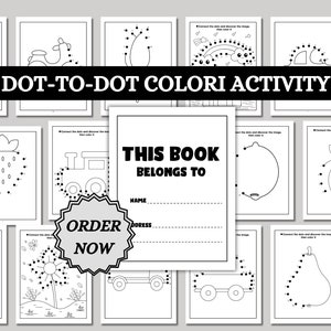 Dot-to-Dot Activity Planner for Kids | Editable & Printable Digital Planner for Creative Coloring Adventures