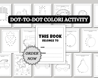 Dot-to-Dot Activity Planner for Kids | Editable & Printable Digital Planner for Creative Coloring Adventures