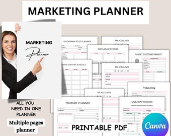 Marketing Planner | Strategize Your Success Ultimate  Marketing Planner | Achieve Your Business Goals.