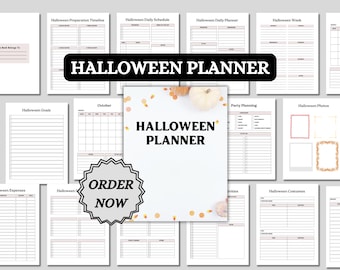 Spooky Season Halloween Planner | Digital Tool for Party Planning, Haunted House Ideas & Costume Coordination