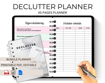 Declutter Planner | Organize Your Space & Simplify Your Life Ultimate Decluttering Planner | Step-by-Step Guide to a Tidy Home.