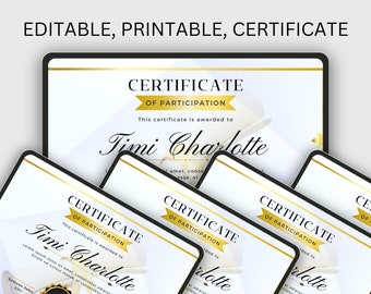 Elegant Certificate Planner | Organize Awards & Achievements | Customizable Templates Certificate Organizer Planner