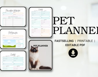Pet Planner Digital Inserts Good Notes Planner Pet Care Tracker Pet Health Journal Digital Planner Inserts Medical Planner