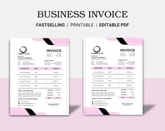 Customizable Business Invoice Planner | Printable Templates for Professionals Professional Company Invoice Organizer