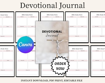 Faithful Devotional Journal | Digital Organizer for Daily Devotions, Bible Study & Inspirational Writing