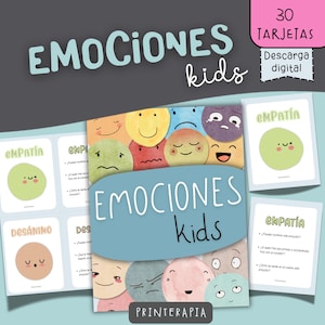 Printable emotion cards for kids, journaling for kids, emotional management activities for preschool and elementary school, emotions PDF