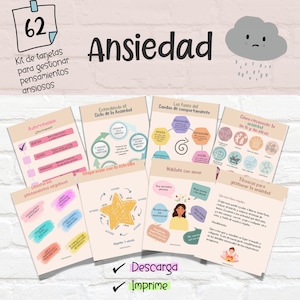 Tarjetas para gestionar la ansiedad, recursos terapéuticos, habilidades para afrontar la ansiedad, herramientas de regulación emocional.