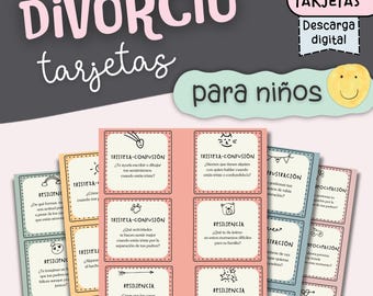 Divorce Talk Cards for Kids | 36 printable cards for managing emotions and coping with the changes of separation/divorce