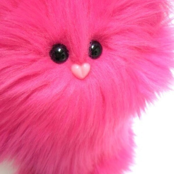 Plush Monster -- Hot Pink Petunia -- Cute Stuffed Animal
