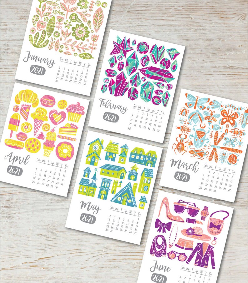collections printable desk calendar 2021 2022 instant