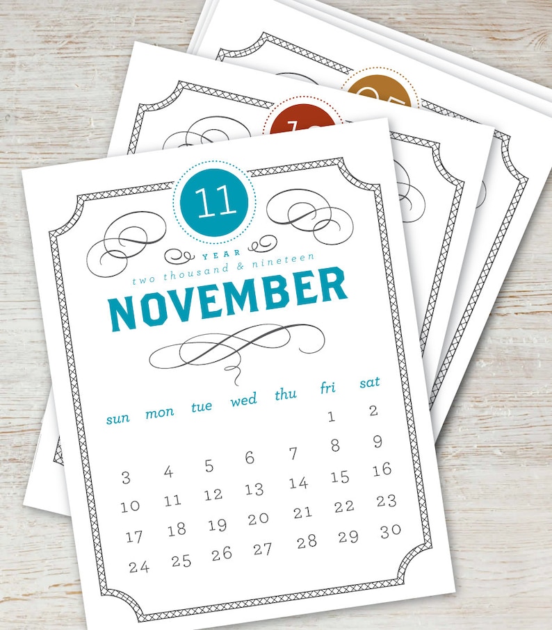 Christmas Grea 2019 Art Series Mini Table Calendars Desk Calendar