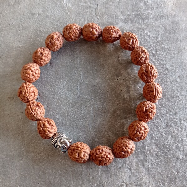 Buddha-Armband aus echtem Rudraksha