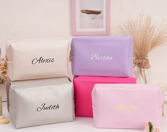 Bolsa de dama de honor, regalo de boda, bolsa de maquillaje, bolsa de artículos de tocador de viaje, bolsa de cosméticos, regalo de cumpleaños para ella, bolsa de maquillaje clutch