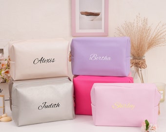 Bolsa de dama de honor personalizada, bolsa de maquillaje personalizada, regalo de boda, bolsa de artículos de tocador de viaje, bolsa cosmética, regalo de cumpleaños para ella, bolsa de maquillaje clutch