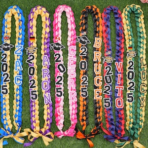Class of 2025 Graduation Lei,Personalized name graduation Lei,Custom Gradute Stole with Your Design,Senior Night Gift Lei,Gift for Graduates