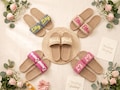 Personalized Bridesmaid Slippers, Custom Cotton Linen Slippers, Getting Ready Bridal Party Gifts, Bachelorette Favor, Bride Proposal Gift