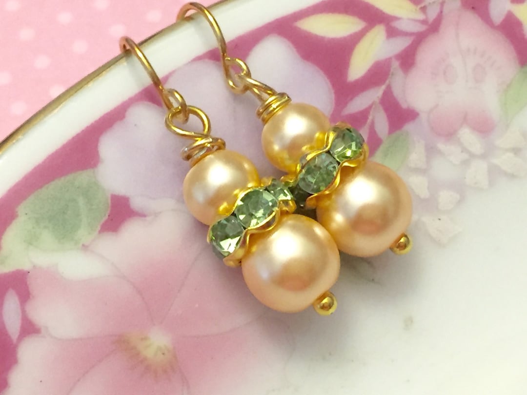 Pearl Wedding Earrings Flower Girl Earrings Petite Pearl and Etsy
