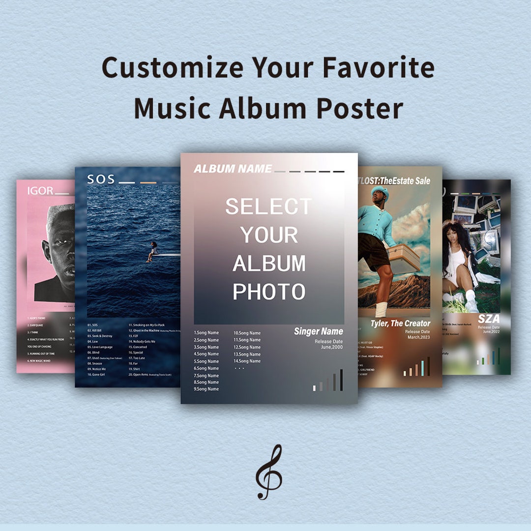 Custom Album Poster, Album Cover Poster, Personalizable Album Print ...