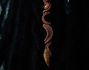 Challenge wire woven beaded dreadlock cuff/hair accessory