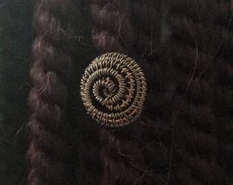 Gunmetal woven Vortex hair bead