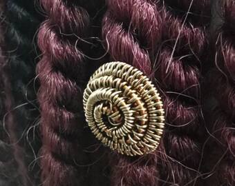 Gunmetal woven Vortex hair bead