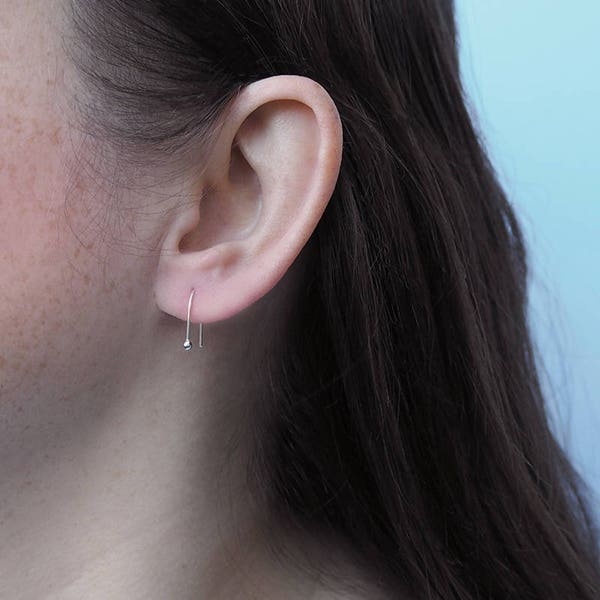 Silver Mini Arc Earrings - Minimalist Staple Earrings, Geometric earrings, line earrings, gifts for her, arc earrings, birthday gift