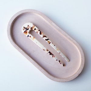 Cocoa Marble Hair Pin- Hair Pin, U Pin, Hair Fork,  Hair Clip, Hair Comb, French Hair Pin, Colourful Acetate, Resin Pin, French Hair Pin