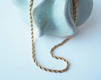 Rope Chain Necklace – 18K Gold Plated & Tarnish-Proof Everyday Chain