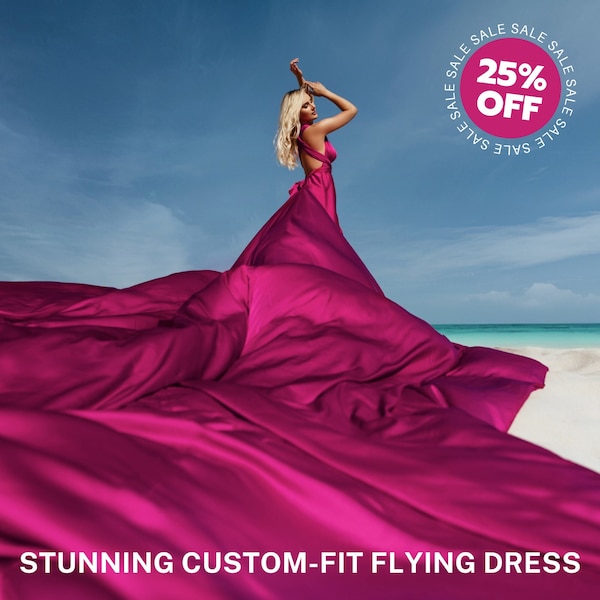 Magenta flying dress Fuchsia flying dress Long flying dress Flowy dress Flying dress in 20+ colors