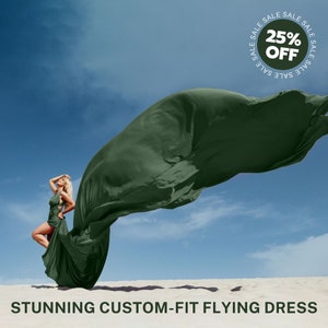 Flying Dress in Any Color - Flowy Dress in Adjustable Sizes - Long Flying Dress for Photoshoot - Long Train Dress - Fly Away Dress