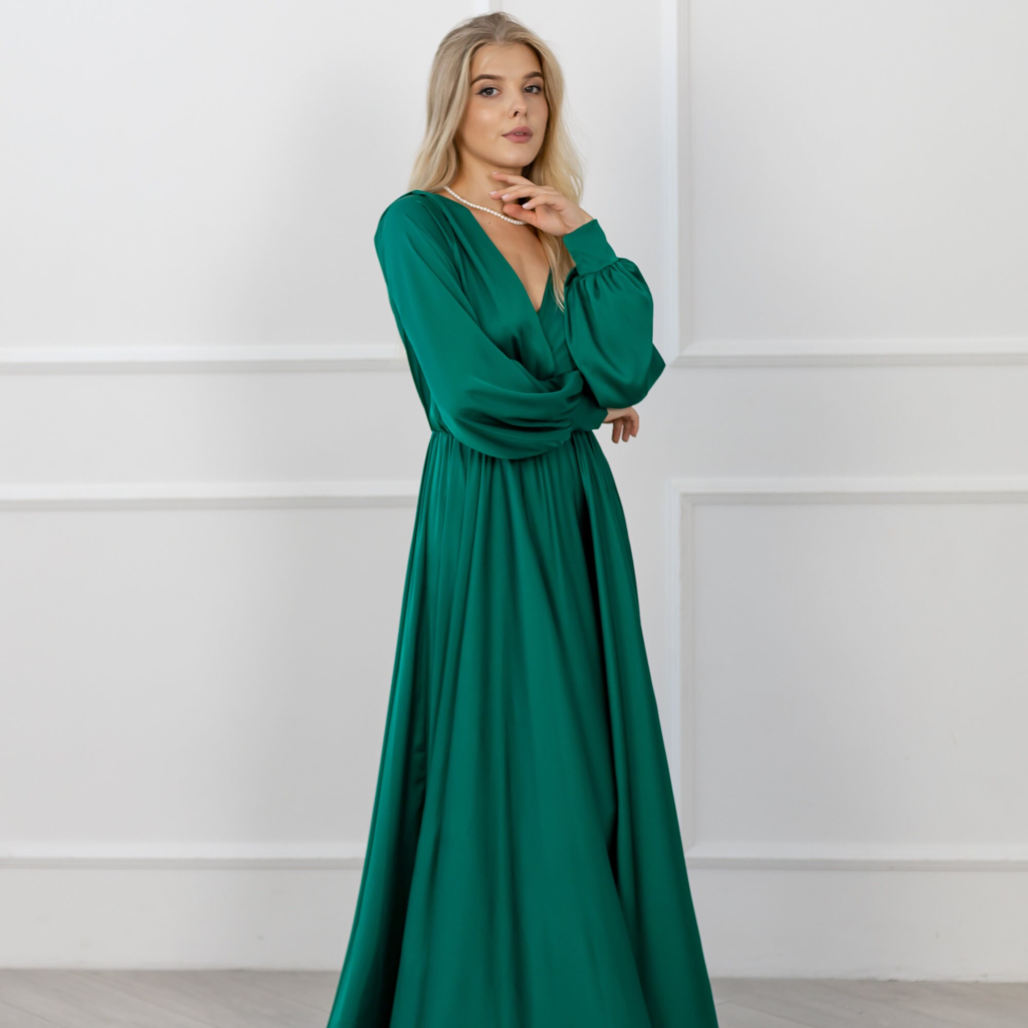 2 piece dress set Royal Blue Prom Dresses satin Evening Dresses Custom Color / US6 Magnolia Boutique BM-Work Size:7XL | 42 (for waist size 46