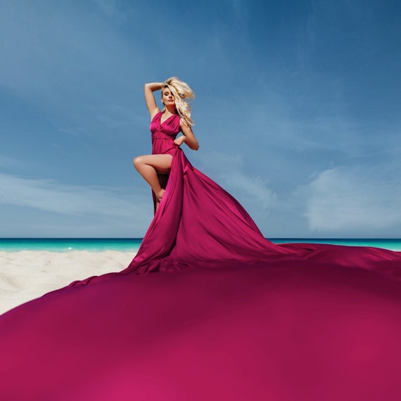 magenta beach dress Sophia Luxe Beach To Bar Dress