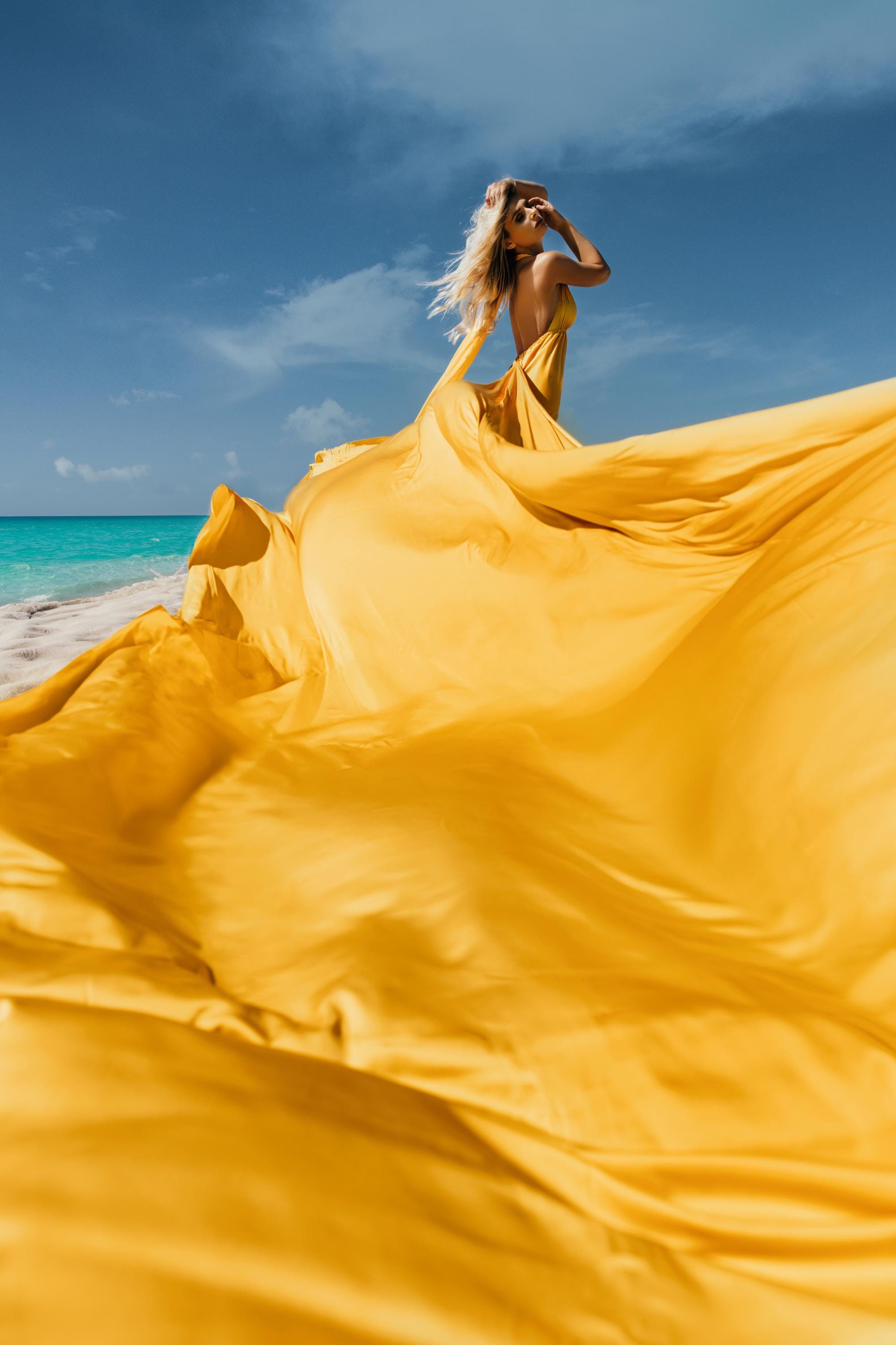yellow long beach dress Ezra Yellow Maxi Dress - US 4 main image 1
