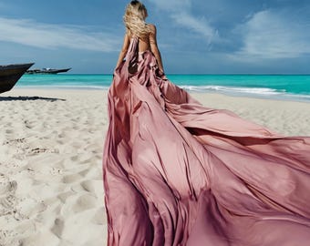 Fliegenkleid nach Maß für Fotoshooting - Pinkes Fliegenkleid - Langes Fliegenkleid - Fliegenkleider für Frauen Gruppenfoto