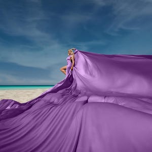 Lilac Flying Dress For Photoshoot Flying Dress Photoshoot Santorini Long Flowy Infinity Dress Dramatic Flowy Dress Convertible Flying Dress