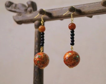 Original hand-painted earrings