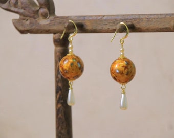 Original handmade pearl earrings