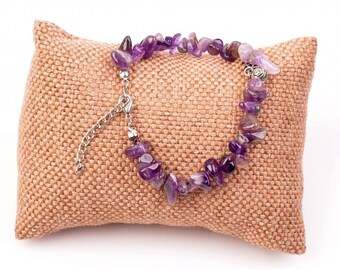 Raw Amethyst Stone Bracelet - Natural Charm